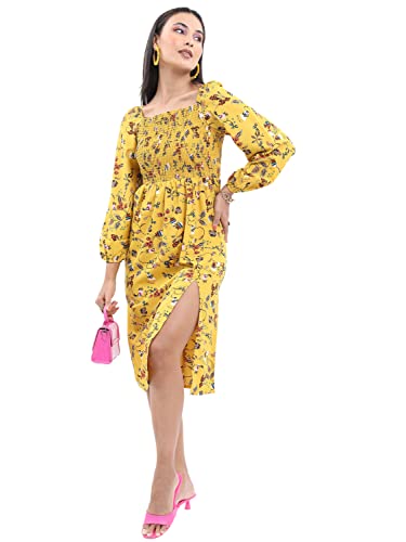 Image of KETCH Women Bodycon Calf Length Regular Fit Printed Full Sleeve Dress