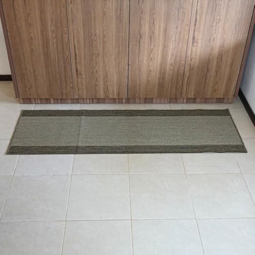 Tapete Passadeira Sisal, Polipropileno e Poliéster, Base Antiderrapante, 900x66cm, Design Moderno, Para Corredores e Interiores (Mescla)