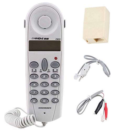Ecloud Shop® Ligne téléphonique téléphone testeur de bouts Lineman Tool Cable Set (Blanc)