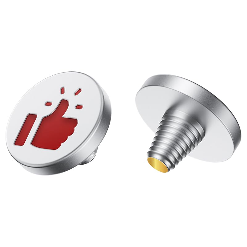 JJC A6 Camera Soft Release Button, Shutter Button with Thumb Up Icon for Fuji Fujifilm X-T5 X-T4 X-T3 X-T30 X-T30 II X-T20 X-PRO3 X-RPO2 X00VI X100V X100 X-E4 X-E3, Pure Copper Material-Silver