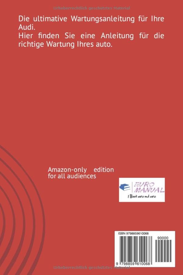 Back cover of the Audi Q2 GA 2016-2020 Maintenance Manual