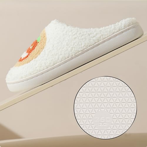 Halloween Pumpkin Slippers for Womens Mens Cute Cartoon Slippers Plush Warm Memory Foam Shoes4