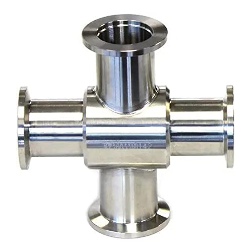 Image of KF25-C KF25 /NW25 Stainless Steel 4-Way Cross Flange for Secure Vacuum Connection