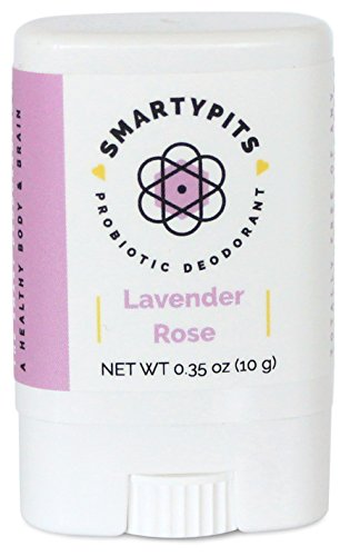 SmartyPits - Natural/Aluminum Free Prebiotic Deodorant (Baking Soda Free, Travel-Size) (Lavender Rose)