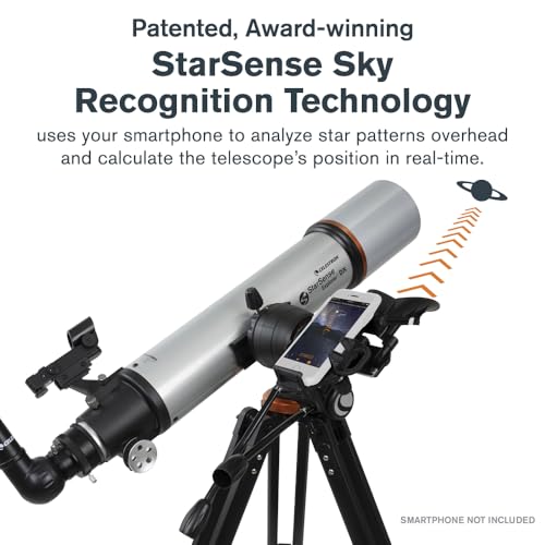Image of Celestron StarSense Explorer DX 102AZ App-Enabled Telescope - 102mm Refractor with Smartphone Dock & StarSense App - iPhone & Android Compatible - Easy-to-Use for Beginners