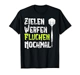 Zielen Werfen Fluchen Nochmal Lustiges Dart Geschenk T-Shirt