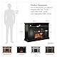 Ameriwood Chicago Elektrischer Kamin-TV-Konsole 50 Schwarze Eichenoptik