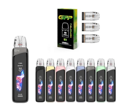 [EF Caliburn G4 Pro |bh 1800mAh 3ml ő35W 2.51^b`XN[ 4RCΉ dq^oR Vape (AbvO[h GPP pJ[gbW 0.6 3 + xCvohZbg) (Iron Gr