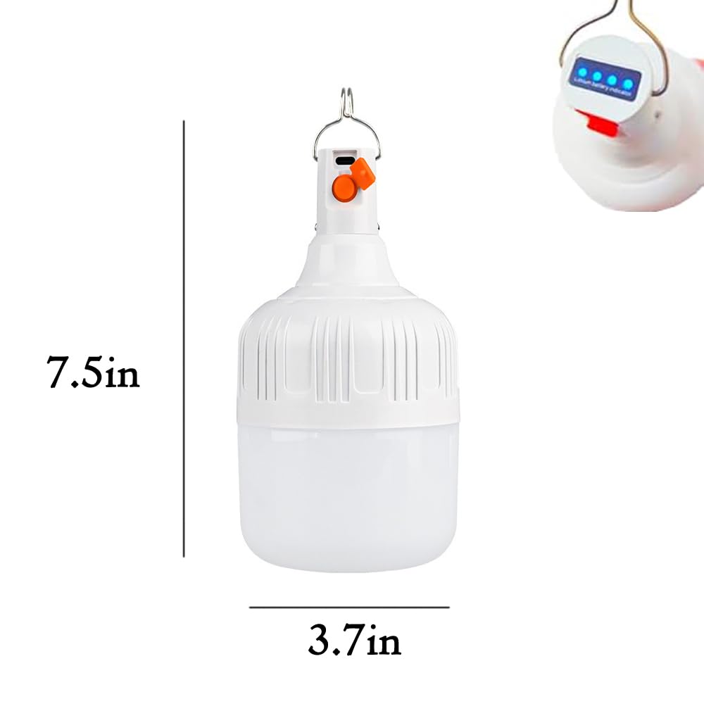 Luce da campeggio a LED, lanterna ricaricabile per tenda, batteria da 4000 mAh, luce di emergenza portatile, 3 ingranaggi di illuminazione per uragano, interruzioni di corrente sospese, casa