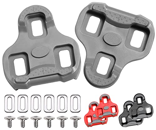 NAACOO Road Bike Cleats Compatible with Look Keo Cleats (0 Degree Float)-Indoor Cycling Peloton Pedals & Spining Class Cycle Cleat (KEO -4.5 Float)