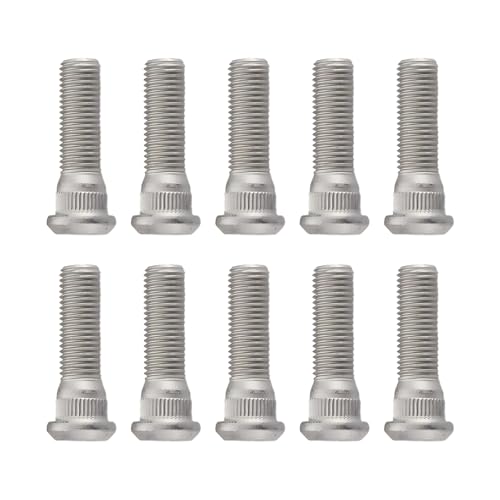 10PCS Wheel Studs M12x1.5 Wheel Steel Lug Bolts 49mm Long Auto Tire Studs Compatible with Chevrolet Lexus Toyota Pontiac Scion Replaces 610-266 90942-02049 Wheel Hub Screws Car Accessories