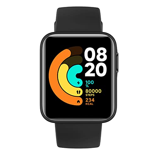 Xiaomi Mi Watch Lite - スマートウォッチ、GPS、心拍数コントロール、11 トレーニング モデル、ブラック