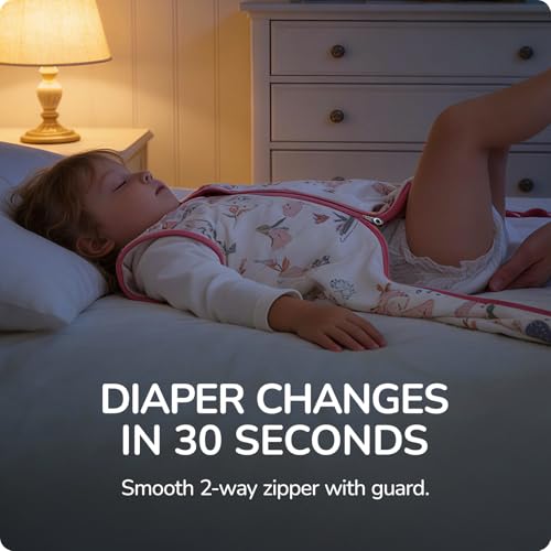 Image of Baby Sleep Sack 6-12 Months, 1.0 TOG Toddler Sleep Sack Thermostatic, Super Soft Cotton Baby Wearable Blanket for Boys Girls, Baby Sleeping Bag with 2-Way Zipper for All Season