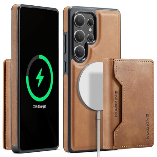 Étui portefeuille amovible pour Samsung S24 Plus avec charge sans fil