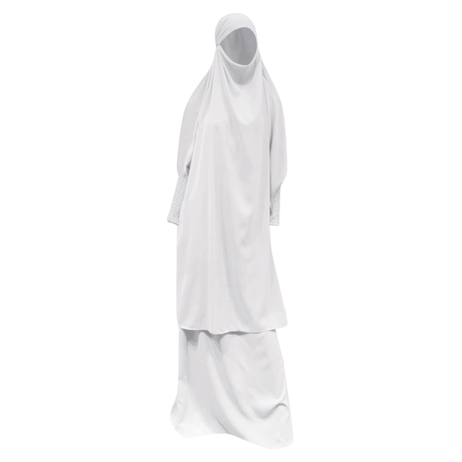 CLMJHG Abaya für Damen, muslimische Kleider, Robe, Damen, muslimisches Abaya-Kleid, Ramadan-Gebetskleidungsstück, Hijab mit Kapuze, Dubai, vollständige Abdeckung, Islam-Robe, afrikanischer