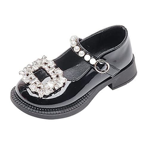 Rhinestone Princess Dress Shoes for Toddler Kids Girls Little Kid Mary Jane Shoes Big Kid Wedding Party Shoes (B, 13.5 Little Kids)