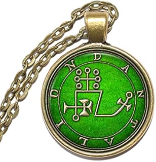 DANTALION Necklace, Sigil, Demon of The Night, Demon Duke, Night Demon, Goetia, Goetic Demon, Art Pendant Necklace, Glass Pendant