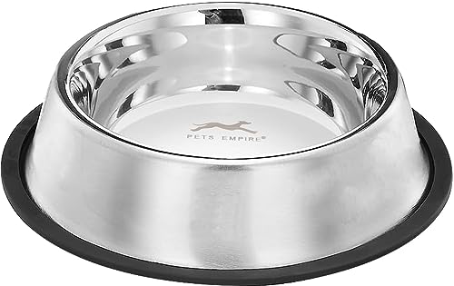 Image of Pets Empire Stainless Steel Feeding Bowl for Medium Breed Adult Dogs & Giant Breed Puppies | Large (900 ml x 2)