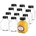 8 Oz Empty Plastic Juice Bottles with Lids – 12 Pack Small Square Drink Containers - Great for Storing Homemade Juices, Water, Smoothies, Tea and Other Beverages - Food Grade BPA Free