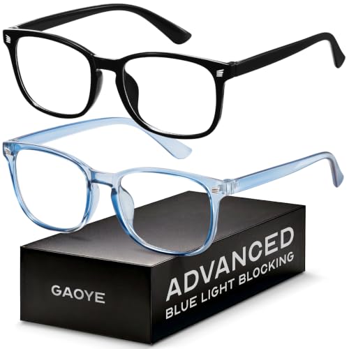 Image of Gaoye Eyewear Frames for Men - Blue Light Blocking Square Glasses, Anti UV Ray Computer Gaming, Blue Blockers for Women