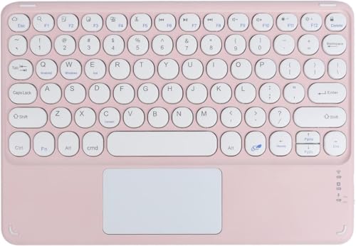 Bluetooth Keyboard with Touchpad, Portable Ultra Slim Rechargeable Wireless Tablet Keyboard Universal Small Travel Keypad for iOS iPad Pro/iPad Air/iP