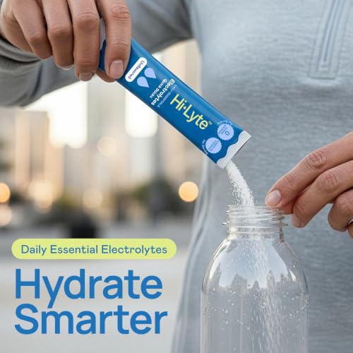 Image of Hi-Lyte Electrolytes Packets - Unflavored Electrolytes Without Stevia - Sodium, Potassium, Magnesium, Vitamins - Hydration for Daily Wellness, Keto, Fasting - No Sugar, No Carbs