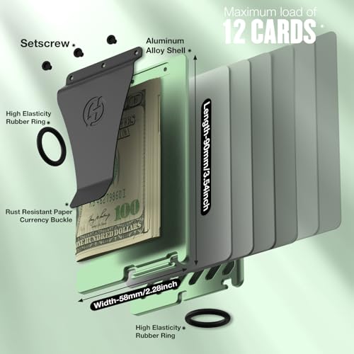 Birthday Gifts for Women, Inspirational Engraved Wallet, Anniversary Christmas Thank You Gifts for Mom Daughter Wife, Encouragement Metal Wallet, Minimalist Card Holder with Money Clip2