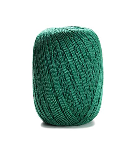 Image of CIRCULO Anne Yarn for Crocheting & Knitting, 100% Mercerized Brazilian Virgin Cotton, Soft Fingering Weight, 547 Yds, 5.19 Oz - Color 5363 Emerald