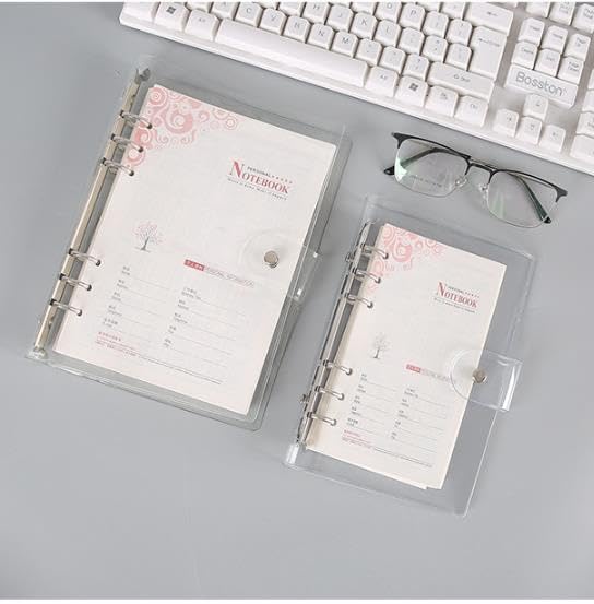 Amazon.co.jp: EFFORTS 6穴 透明PVCなシステム手帳 A5 バインダー