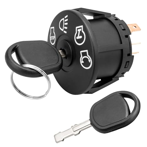 Oyviny Lawn Mowers Ignition Switch Replaces 532175566 925-1741 175566 175442 GY20074 94762 163968 Ignition Switch with Keys 7 Terminals for Husqvarna John Deere Cub Cadet Craftsman Mower