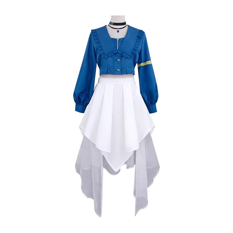 Disfraz cosplay anime Anon Chihaya uniforme falda blanca miniatura 2