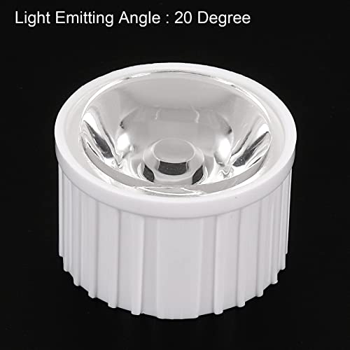 Image of PATIKIL 20mm LED Lens 20 Degree with Plastic Holder, 8 Set Acrylic Optical Lenses for 1W 3W High Power LED Light, White /Transparent