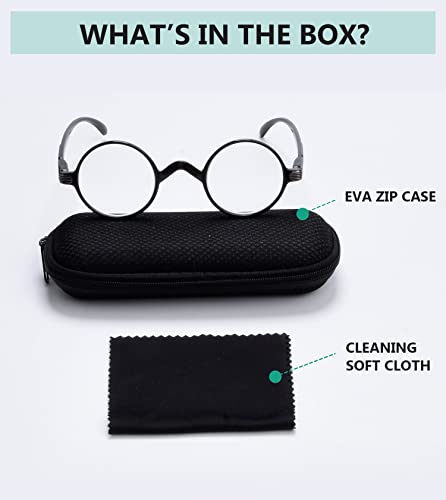 Image of Eyekepper Reading Glasses for Men, Large Round Readers Women Oval | Mens Womens Cheaters, Reader Eyeglasses, All-Day Comfort Spring Hinges, Scratch Resistant for Work /Crafts