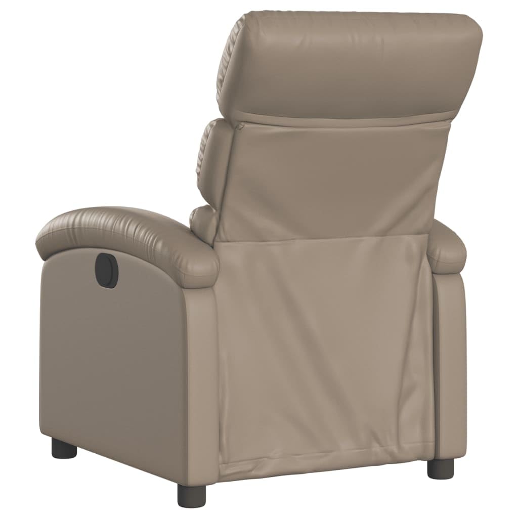 vidaXL Fauteuil Inclinable Électrique, Chaise de Relaxation avec Dossier et Repose-Pied Réglables, Siège de Salon, Moderne, Cappuccino Similicuir