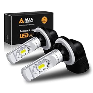 Alla Lighting 3800lm 889 881 LED Fog Light Bulbs, 6000K Xenon White Xtreme Super Bright H28 886 888 894 896 898, ETI 56-SMD