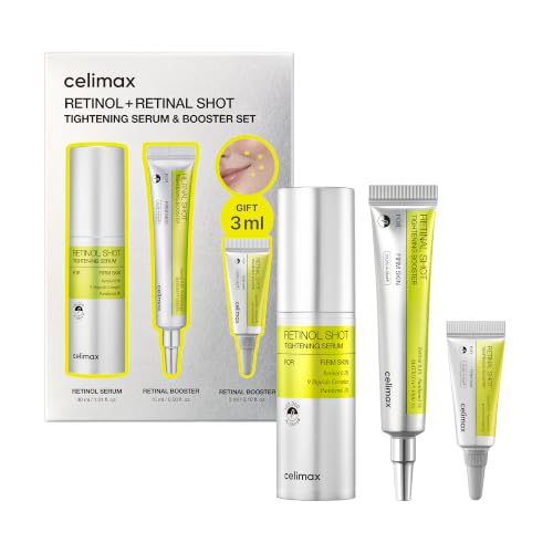Image of celimax The Vita A Retinal Shot Tightening Booster + Retinol Serum Set Global Exclusive | | 0.1% Retinal, 3% Matryxyl, High-Strength Retinoid for Anti-Aging, Pore Minimizer, Wrinkles & Fine Lines