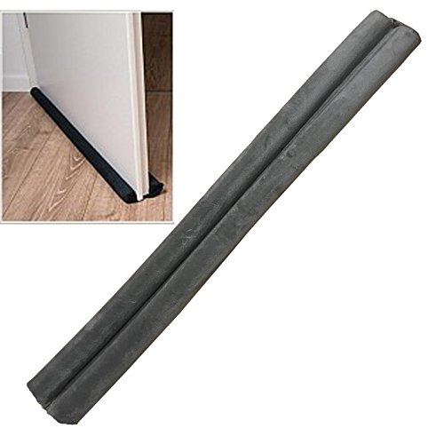 Preisvergleich Produktbild Doppel Wind Türbodendichtung Bodendichtung von JEMIDI Dämmung Isolierung Doppeldichtung Windstoper Zugstopper Luftstopper Türdämmung Türbodendichtung Bodendichtung Dämmung Durchzugstopper (Microfaser Hellgrau)