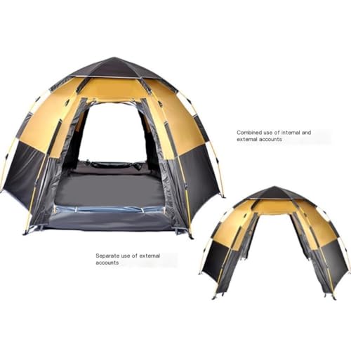 Carpa automática hexagonal para 1 persona, plegable y resistente miniatura 6