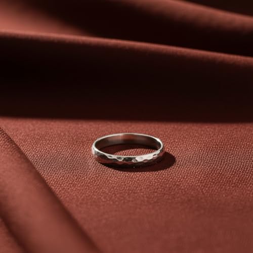 Image of 925 Sterling Silver Plain Band Ring for Men & Women | Pure Silver Unisex | Hallmarked Silver Ring for Daily Use | Gift for him her | Chandi Ring | Thumb Ring |Couple Rings