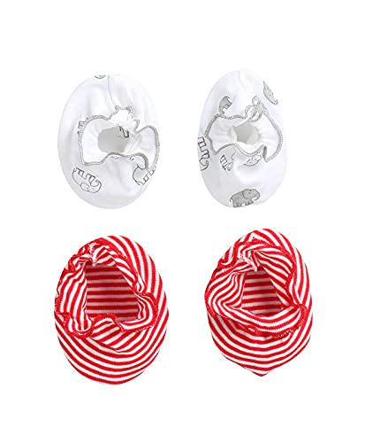 BUMZEE Unisex Baby/Infant Booties Pack Of 2 Age - 0-12 Months