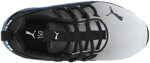 PUMA Axelion Alternate Closure Sneaker, White Black-Victoria Blue, 1.5 US Unisex Little Kid | Image 4
