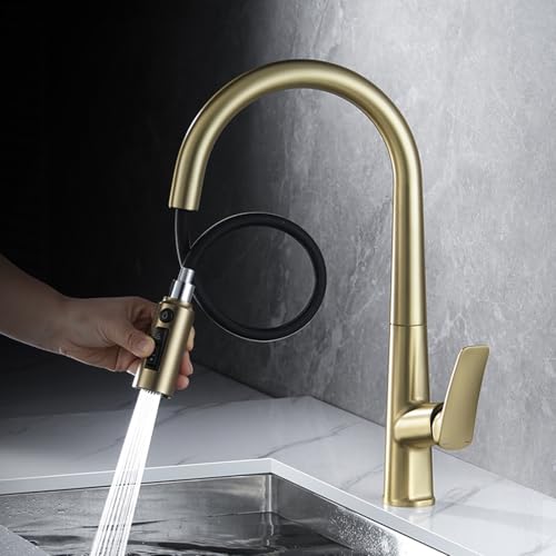 Robinet de cuisine mitigeur douchette extractible évier noir LWX - 5