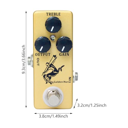 Pédale d'effets guitare overdrive avec dérivation matérielle pure