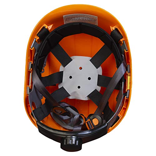 Jorestech Hard Hat Orange Abs Work-At-Height And Rescue Slotted Helmet With 6-Point Adjustable Ratchet Suspension Ansi Z89.1-14 Certified For Work, Home, And General Headwear Protection Hhat-03 #TOP3