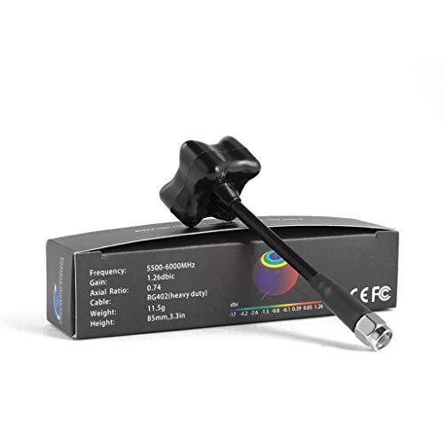 Barlingrock Antena TBS 5.8GHZ Triumph Gain Antena Seta Omnidireccional RP-SMA para DIY Drone FPV