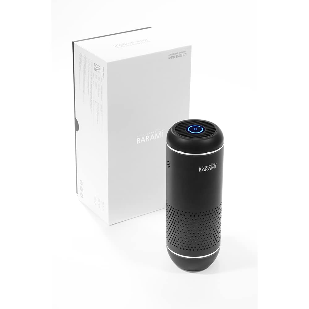 BARAMI Car Air Purifier|Portable Air Purifier|HEPA, Photocatalytic Filter|Black|Vehicles with 12V Power Outlet