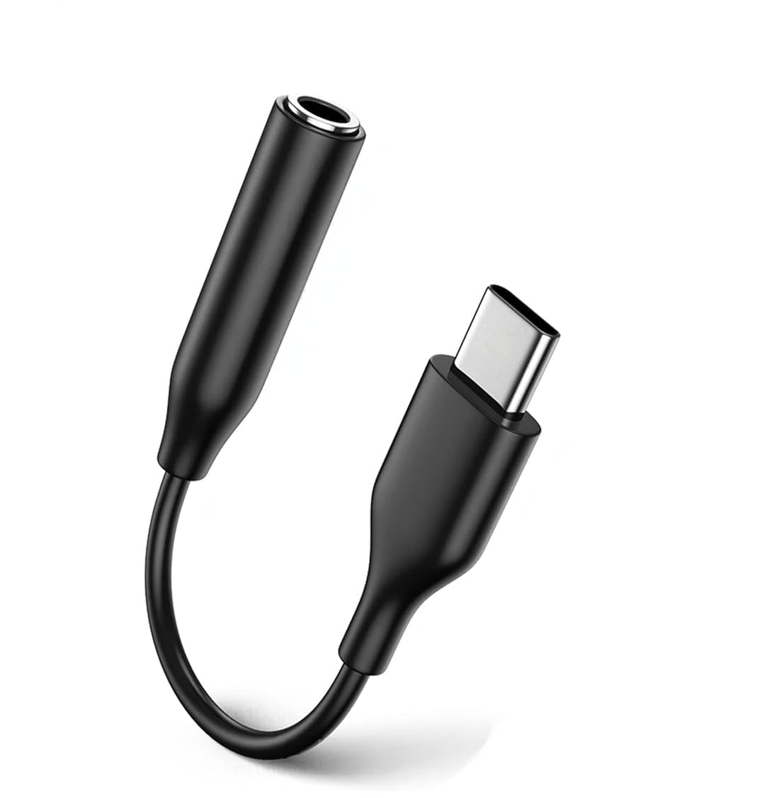 UBRONIK® Black Type C to 3.5 mm Headphone Audio Jack Adapter, USB C to Aux Connector Splitter, Earphone Converter Cable only for iPhone 15/15 Plus/ 15 Pro/ 15 Pro Max/ipad/Samsung Type C Devices