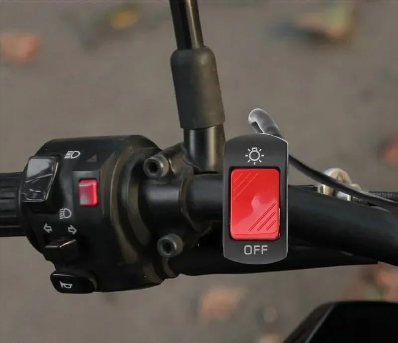 Interruptor motocicleta luz manillar moto universal para botón de encendido ATV 6
