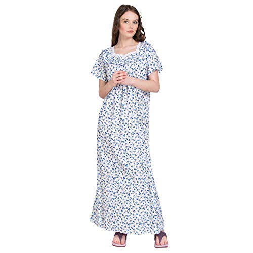 Image of Women's Cotton Nighty Night Gown Multicolore /Cotton Nighty for Pregnant Ladies /Women Night Gowns for Day Wear /Night Wear (Multicolour)(Available Sizes XL & XXL)