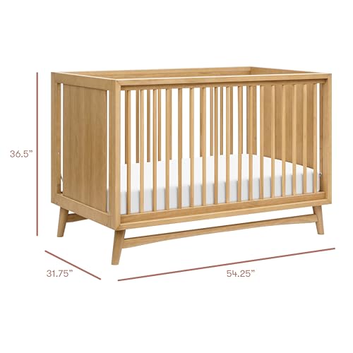 Image of Babyletto Peggy 3-in-1 Convertible Crib with Toddler Bed Conversion Kit in Honey, Greenguard Gold Certified